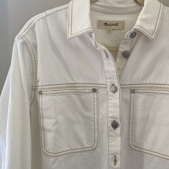 Madewell Denim Long-Sleeve Crop Shirt - Picture 3 of 4